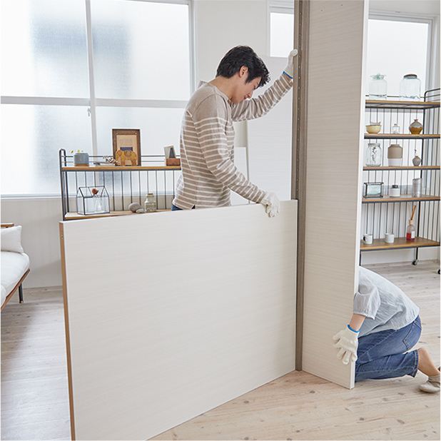 正面パネルの下段をドッキング