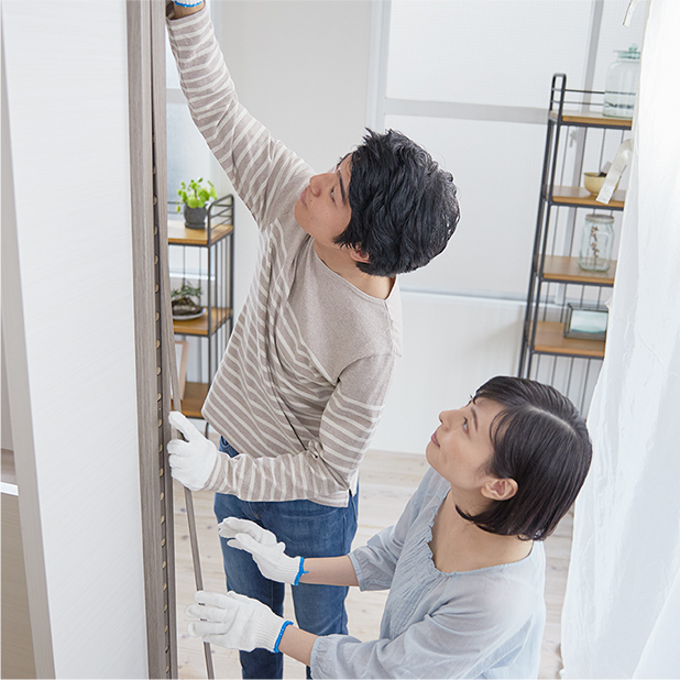 目隠しの化粧カバーを付ける