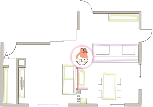 パーソナルスペース確保型